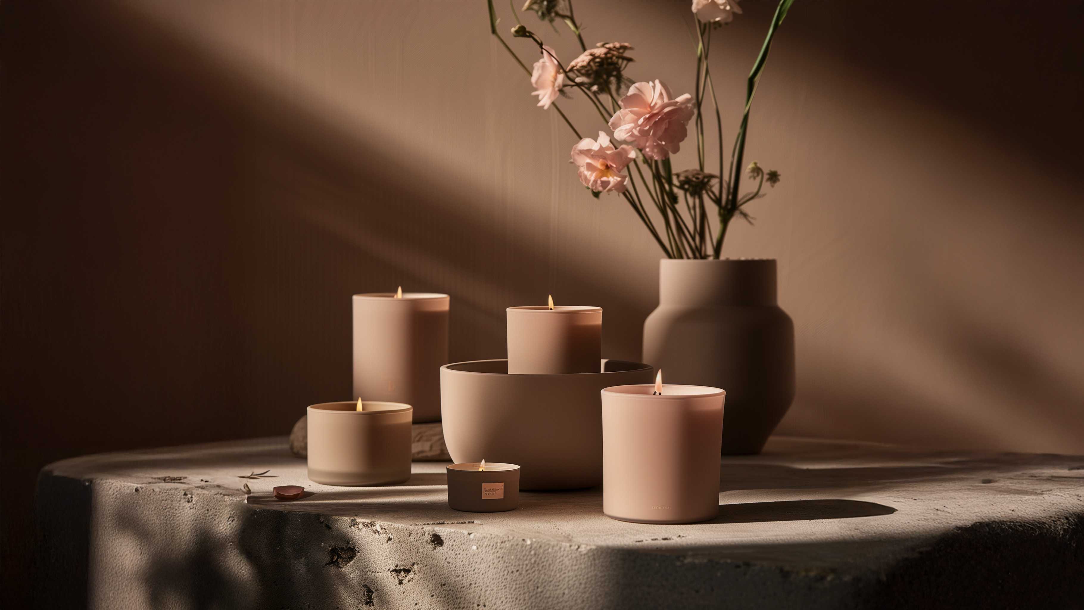 scented candles lumina light